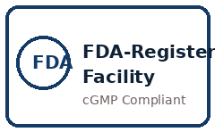 Manufactured in an FDA-registered facility